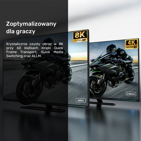 Unitek przewód 8K LUX HDMI 2.1 oplot 5 M (C11093RGY01-5M)