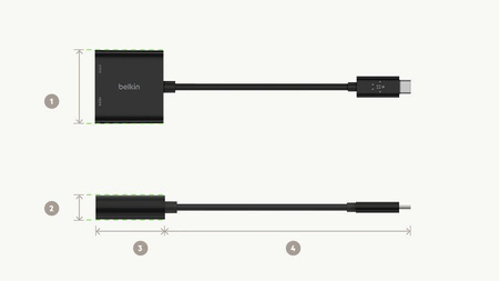 Belkin Przejściówka ładująca USB-C / HDMI (60W PD) - czarny (AVC002BTBK)