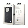 BMW Leather Hot Stamp MagSafe - Etui iPhone 15 Pro (Czarny) (BMHMP15LSLLBK)