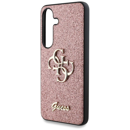 Guess Fixed Glitter Big 4G Metal Logo - Etui do Samsung Galaxy S25 (różowy) (GUHCS25SHG4SGP)
