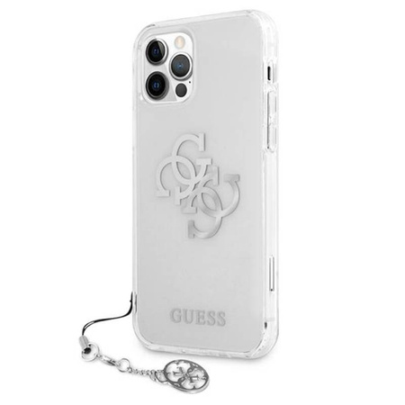 Guess 4G Big Logo Charm - Etui iPhone 12 Pro Max (srebrny charms) (GUHCP12LKS4GSI)