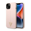 Guess Silicone Triangle Logo - Etui iPhone 14 (różowy) (GUHCP14SSLTGP)