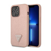 Guess Saffiano Triangle Logo Case – Etui iPhone 14 Pro (różowy) (GUHCP14LPSATLP)
