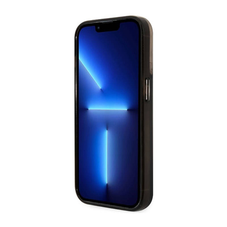 Guess Liquid Glitter Transculent 4G - Etui iPhone 14 Pro (Czarny) (GUHCP14LLC4PSGK)