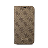 Guess 4G Metal Camera Outline Booktype Case - Etui iPhone 14 (brązowy) (GUBKP14SHG4SHW)