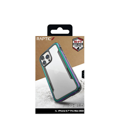 X-Doria Raptic Shield - Etui aluminiowe iPhone 14 Pro Max (Drop-Tested 3m) (Iridescent) (494106)