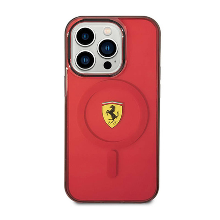 Ferrari Translucent MagSafe - Etui iPhone 14 Pro Max (Czerwony) (FEHMP14XURKR)