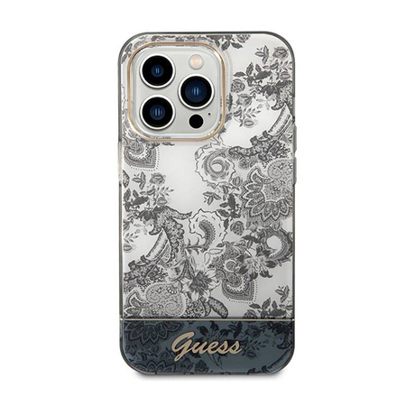 Guess Porcelain Collection - Etui iPhone 14 Pro Max (szary) (GUHCP14XHGPLHG)