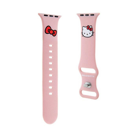 Hello Kitty Silicone Kitty Head - Pasek do Apple Watch 42/44/45/49 mm (różowy) (HKAWLSCHBLP)