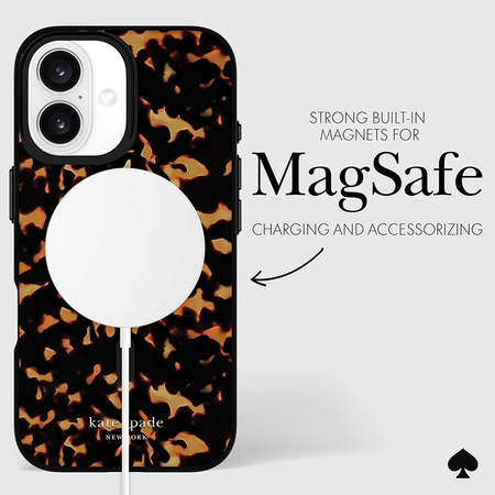 Kate Spade New York Protective MagSafe - Etui iPhone 16 (Tortoise) (KS054348)