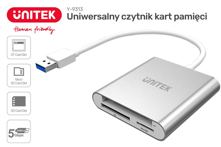 Unitek czytnik kart All-in-One USB 3.0 (Y-9313)