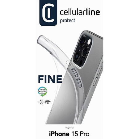 Cellularline Fine - Etui iPhone 15 Pro (przezroczysty) (FINECIPH15PROT)