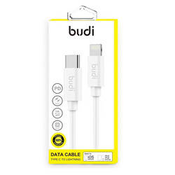 Budi - Kabel USB-C - Lightning z technologią PD, certyfikat MFi, 1 m (Biały) (BD195)