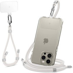 Spigen Universal Strap Set Crossbody & Wrist - Pasek do telefonu na ramię + na nadgarstek (Pearl White) (AFA08365)
