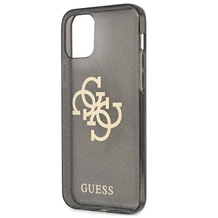 Guess Glitter 4G Big Logo - Etui iPhone 12 Pro Max (czarny) (GUHCP12LPCUGL4GBK)