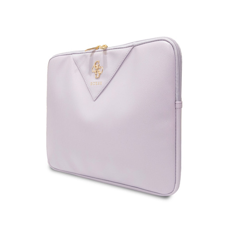 Guess Triangle 4G Sleeve - Etui na notebooka 13" / 14" (fioletowy) (GUCS14ZPGSTEGU)