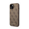 Guess 4G Metal Gold Logo - Etui iPhone 15 Plus (brązowy) (GUHCP15MG4GFBR)