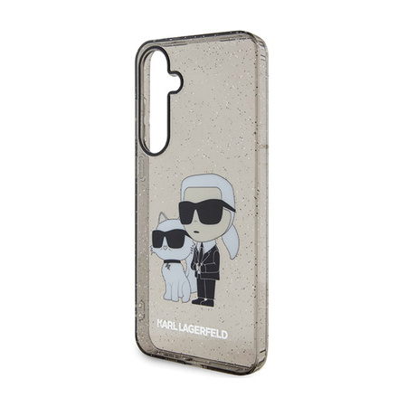 Karl Lagerfeld IML Glitter Karl & Choupette - Etui Samsung Galaxy S24+ (czarny) (KLHCS24MHNKCTGK)
