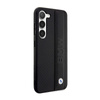 BMW Leather Textured & Stripe - Etui Samsung Galaxy S23 (czarny) (BMHCS23S22RDPK)