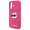 Karl Lagerfeld Silicone Choupette Head Print MagSafe - Etui iPhone 16 (fuksja) (KLHMP16SSCHPPLF)