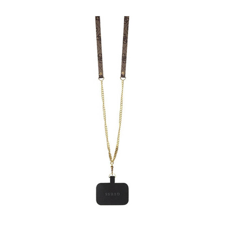 Guess Crossbody 4G Metal Logo - Etui iPhone 11 (brązowy) (GUHCN61P4TDSCPW)