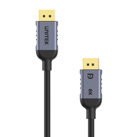 Unitek kabel DisplayPort 1.4 8k 60hz, 4k 240hz, HDR, HDCP 2.3, DSC 1.2, 2m - czarny (C1628GY01-2M)