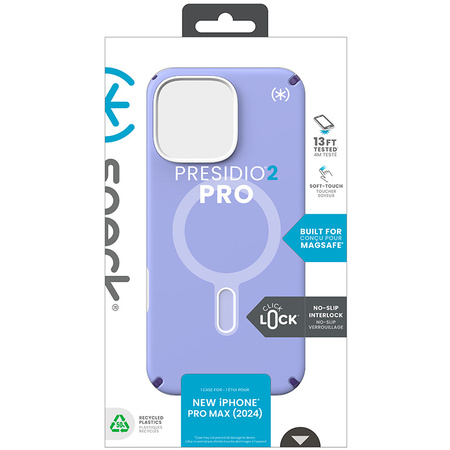 Speck Presidio2 Pro ClickLock & MagSafe - Etui iPhone 16 Pro Max (Future Lavender / Cassis Purple / White) (150724-3251)