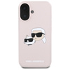 Karl Lagerfeld Silicone Double Heads Print MagSafe - Etui iPhone 16 (różowy) (KLHMP16SSKCHPPLP)