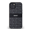DKNY Leather Mono Stripe & Metal Logo - Etui iPhone 15 Plus / 14 Plus (czarny) (DKHCP15MPRTHSLK)