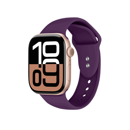 Crong Liquid - Pasek do Apple Watch 44/45/46/49 mm (śliwkowy) (CRG44LQBPLM)