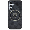 Guess 4G Glitter Triangle Buttons MagSafe - Etui do Samsung Galaxy S25+ (czarny) (GUHMS25MHG4PRTGK)