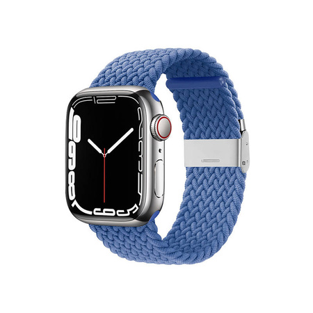 Crong Wave Band – Pleciony pasek do Apple Watch 38/40/41/42 mm (niebieski) (CRG-40WAV-BLU)