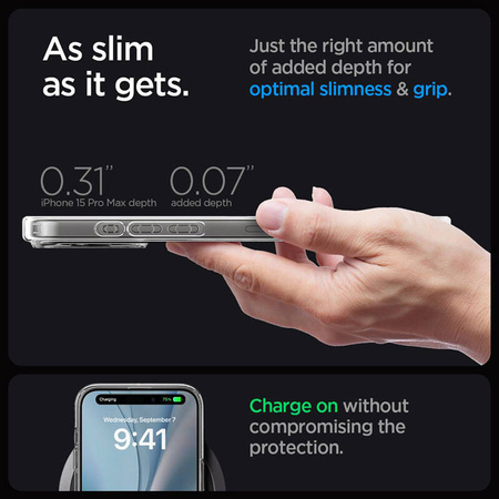 Spigen Ultra Hybrid Mag MagSafe - Etui do iPhone 15 Pro Max (Carbon Fiber) (ACS06578)