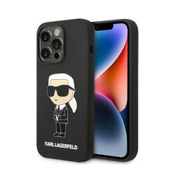 Karl Lagerfeld Silicone NFT Ikonik - Etui iPhone 14 Pro (czarny) (KLHCP14LSNIKBCK)