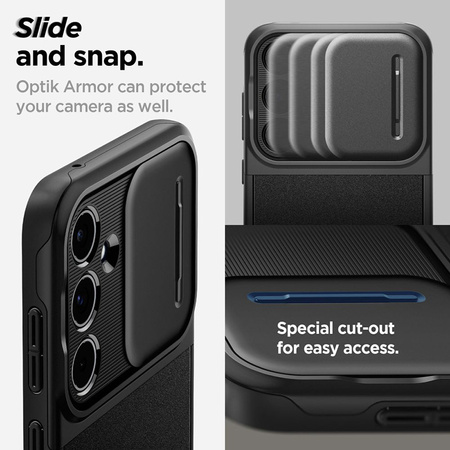 Spigen Optik Armor - Etui do Samsung Galaxy A55 5G (Czarny) (ACS07535)