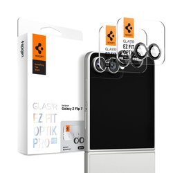 Spigen Optik Pro HD GLAS.TR EZ Fit Camera Protector 2-Pack - Szkło ochronne na obiektyw do Samsung Galaxy Z Flip 7 (Czarny) (AGL09587)