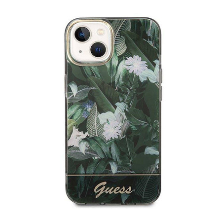 Guess Jungle Case - Etui iPhone 14 Plus (zielony) (GUHCP14MHGJGHA)