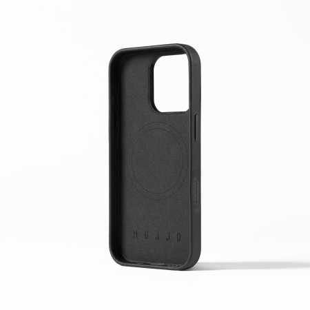 Mujjo Leather Case - etui skórzane do iPhone 16 Pro kompatybilne z MagSafe (black) (MUJJO-CL-051-BK)