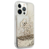 Guess Liquid Glitter 4G Big Logo - Etui iPhone 13 Pro Max (złoty) (GUHCP13XLG4GGO)