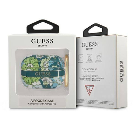 Guess Flower - Etui Airpods Pro (Green) (GUAPHHFLN)