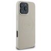 Guess Grained Ring MagSafe - Etui iPhone 16 Pro Max (beżowy) (GUHMP16XPGHSMME)