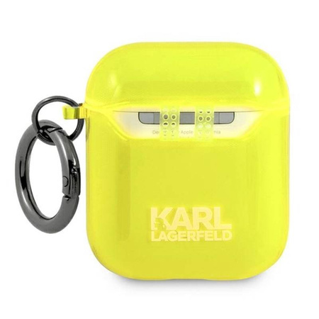 Karl Lagerfeld Choupette Head - Etui Airpods (fluo żółty) (KLA2UCHFY)