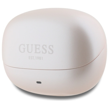 Guess Capsule Printed Logo - Słuchawki Bluetooth TWS ANC & ENC + etui ładujące (różowy) (GUTWST88MCTGP)
