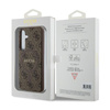 Guess 4G Collection Leather Metal Logo MagSafe - Etui Samsung Galaxy S24 (brązowy) (GUHMS24SG4GFRW)