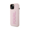 Karl Lagerfeld 3D Rubber Glitter Logo - Etui iPhone 15 Plus (różowy) (KLHCP15M3DMBKCP)
