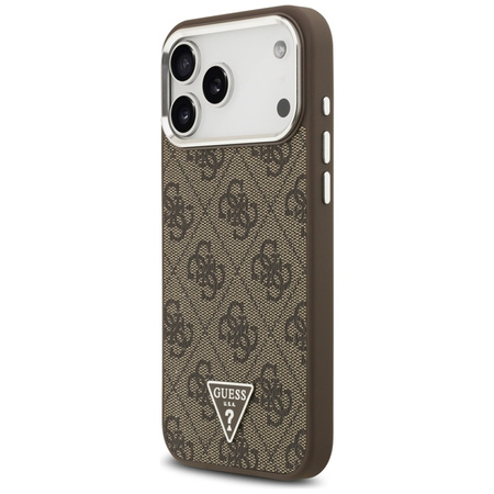 Guess 4G Triangle Logo MagSafe - Etui iPhone 17 Pro Max (brązowy) (GUHMP17XP4TSRCMW)