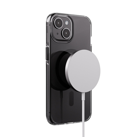 Crong Clear MAG Pro - Etui iPhone 15 MagSafe (czarny) (CRGCLRMPIP1561BLK)