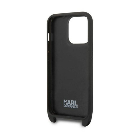 Karl Lagerfeld NFT Monogram Ikonik Patch - Etui iPhone 14 Pro (czarny) (KLHCP14LSTKMK)