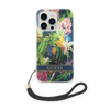 Guess Flower Cord - Etui ze smyczką iPhone 14 Pro (niebieski) (GUOHCP14LHFLSB)