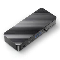 Orico Stacja dokująca USB-C 10 Gbps, 2x DP 4K, HDMI 4K, PD 60W, 6x USB-A, karty SD, audio (DKA20-V1-EU-BK-EP)
